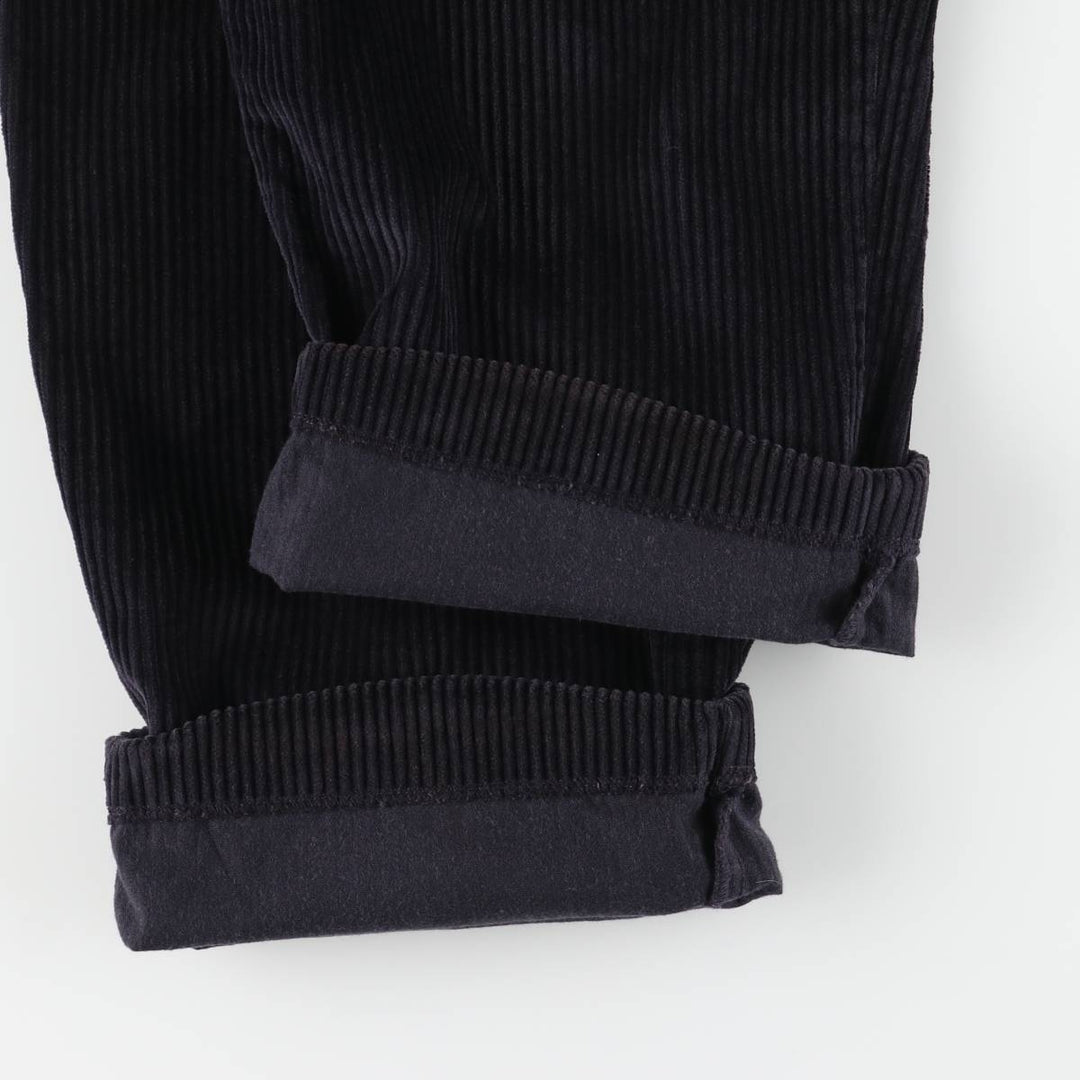 Eddie Bauer Two-Puck Wide-Rib Corduroy Pants, Men's Size 34 cotton black type Vintage Second Hand