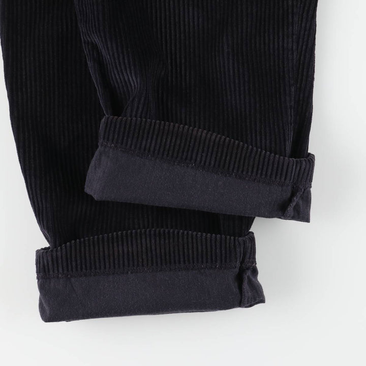 Eddie Bauer Two-Puck Wide-Rib Corduroy Pants, Men's Size 34 cotton black type Vintage Second Hand