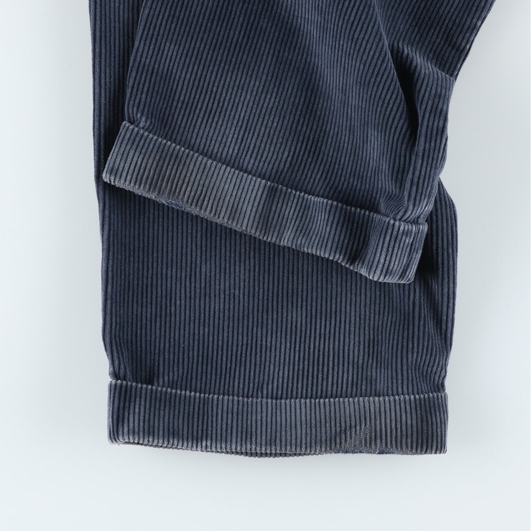Brooks Brothers ELLIOT Two-Pleated Corduroy Pants, Men's, Size W34 cotton navy blue type Vintage Second Hand