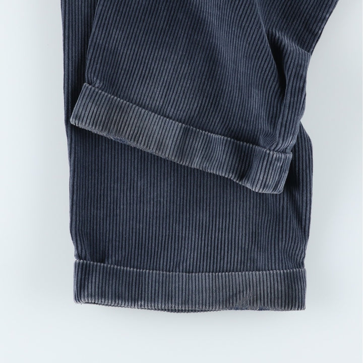 Brooks Brothers ELLIOT Two-Pleated Corduroy Pants, Men's, Size W34 cotton navy blue type Vintage Second Hand
