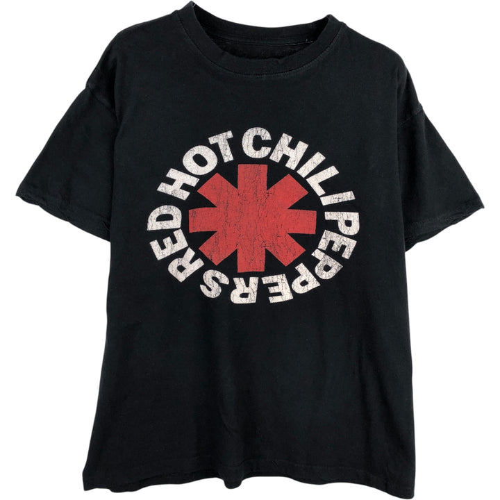 RED HOT CHILI PEPPERS Red Hot Chili Peppers Band T-shirt Band T Men's L size cotton black type Vintage Second Hand