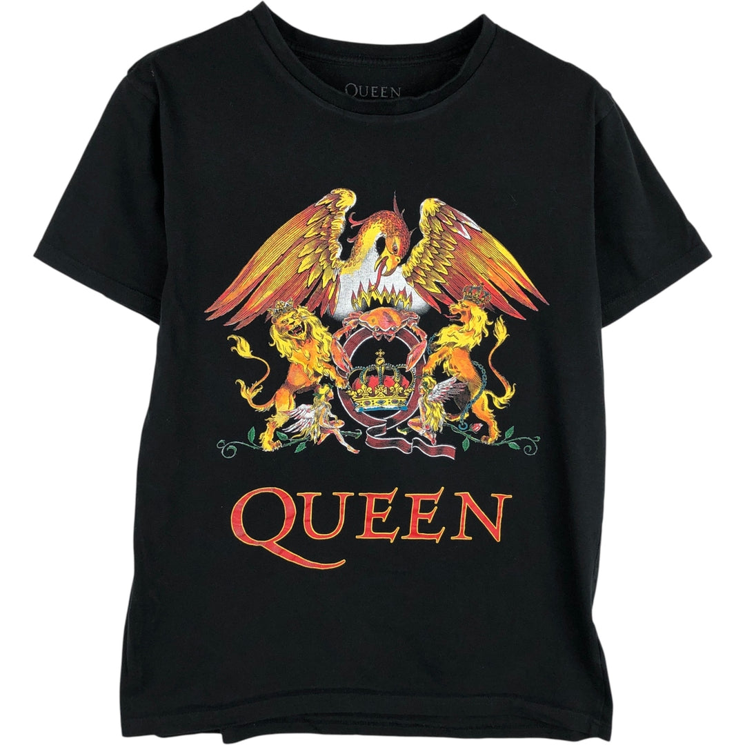 QUEEN Band T-shirt, Men's M size unclear black type Vintage Second Hand