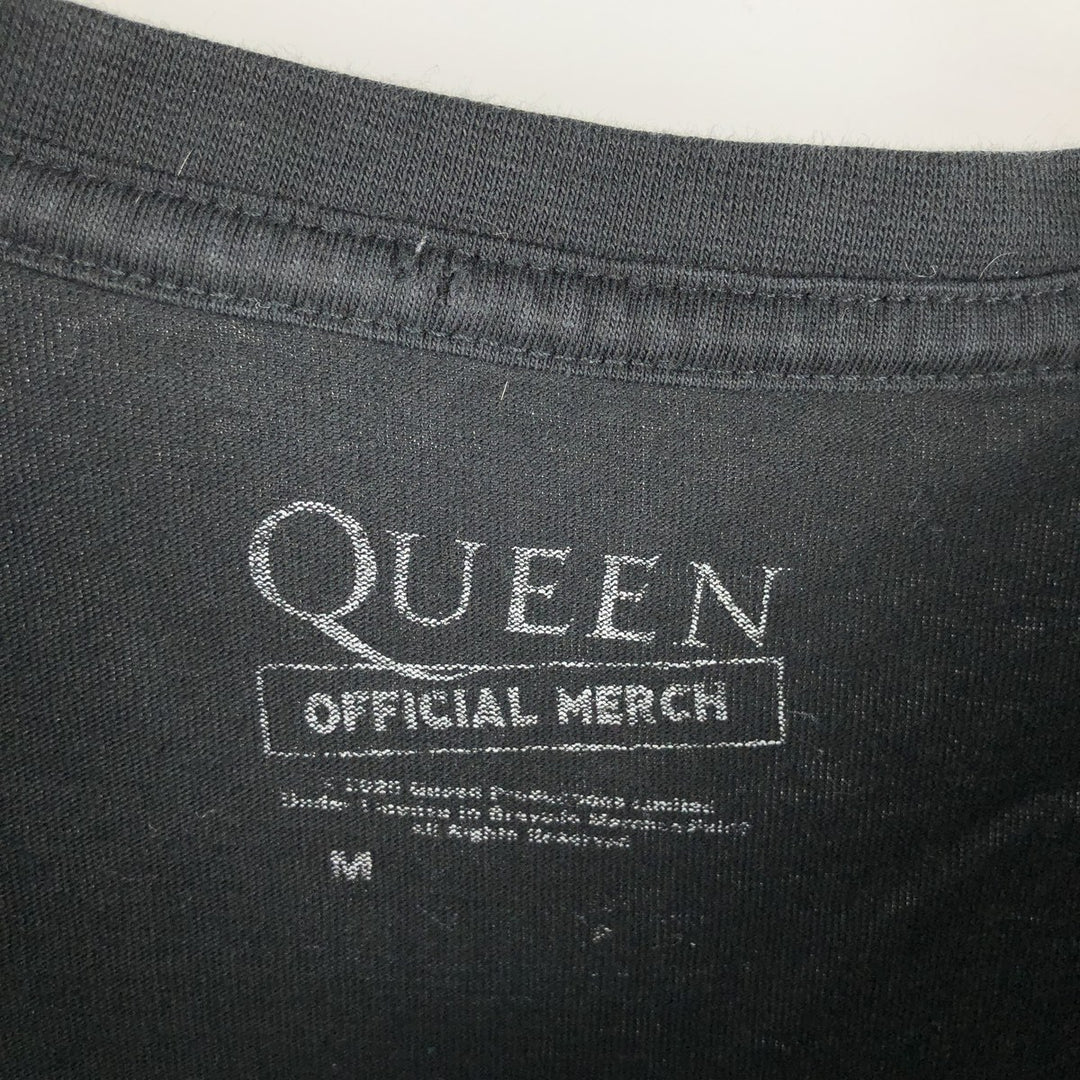 QUEEN Band T-shirt, Men's M size unclear black type Vintage Second Hand