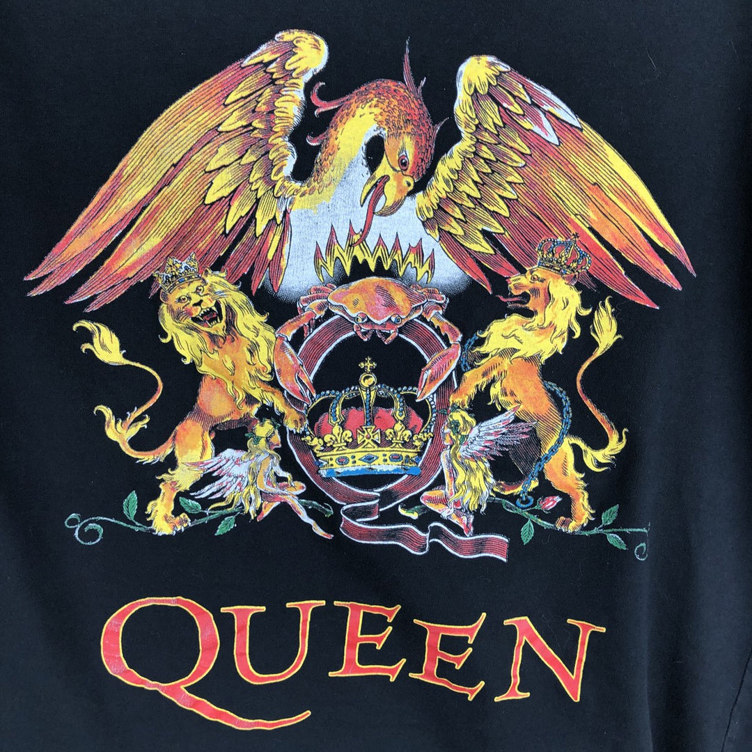 QUEEN Band T-shirt, Men's M size unclear black type Vintage Second Hand