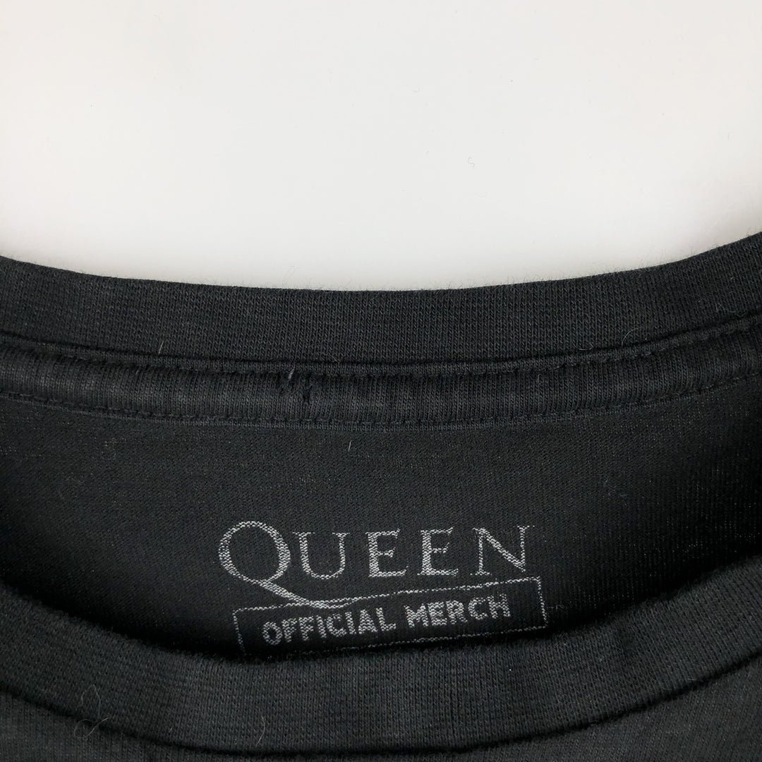 QUEEN Band T-shirt, Men's M size unclear black type Vintage Second Hand