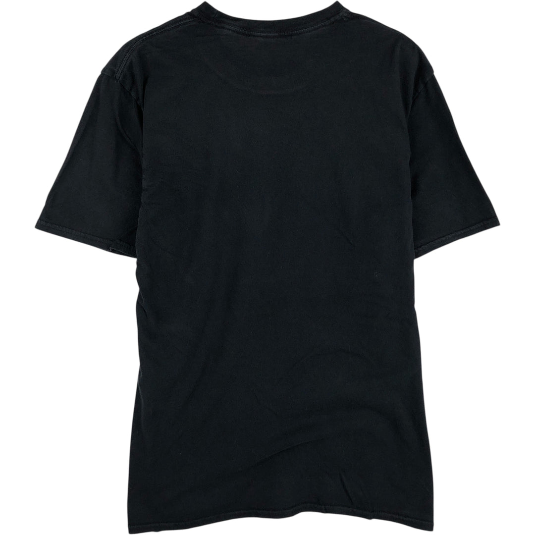 GUNS N' ROSES Skull Pattern Band T-shirt, Band Tee, Men's L size cotton black type Vintage Second Hand