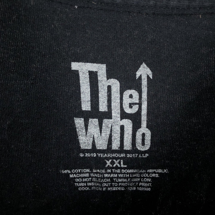 THE WHO Band T-Shirt, Men's XXL cotton black type Vintage Second Hand