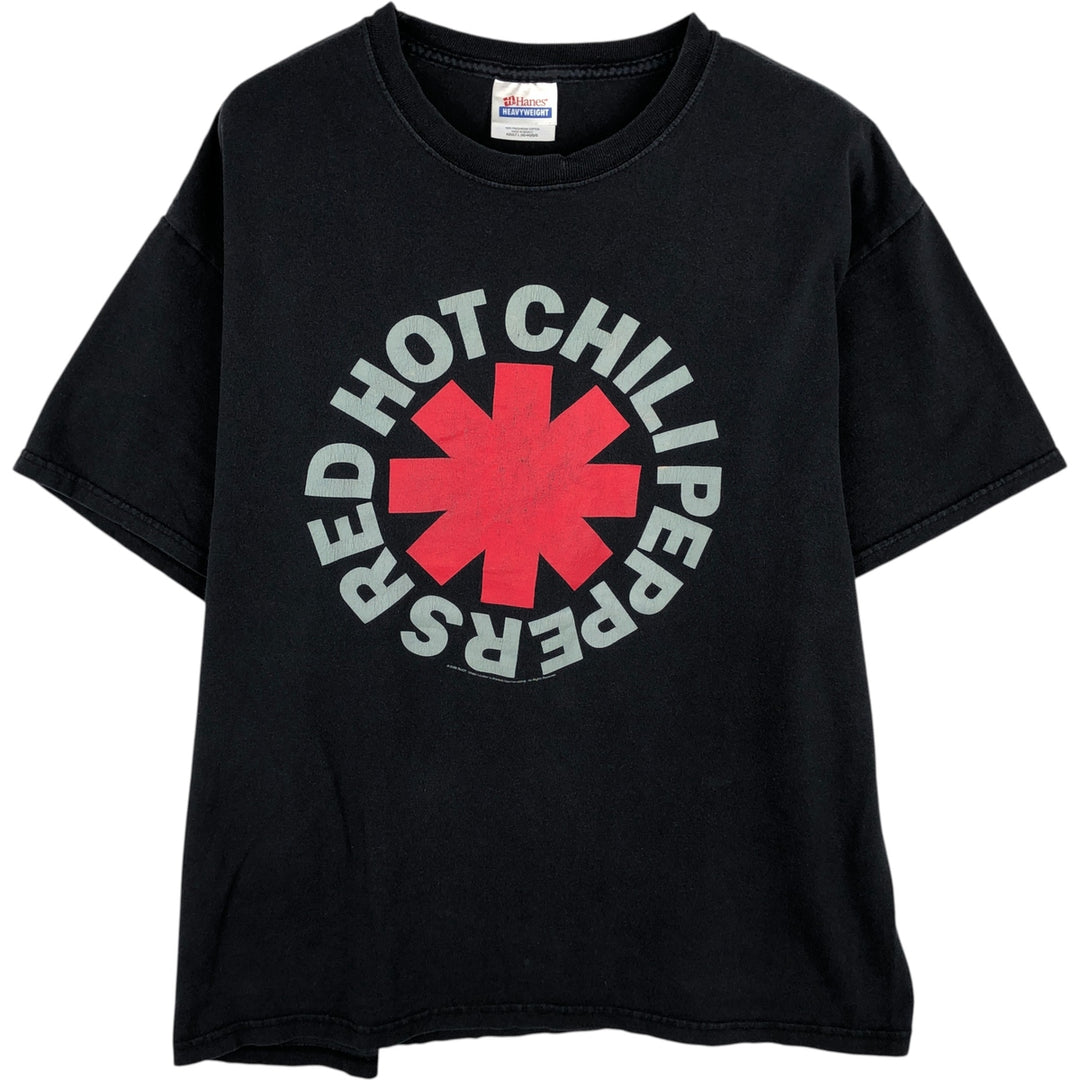 2000'S Hanes Heavyweight Red Hot Chili Peppers Band T-Shirt, Men's Size Large cotton black type Vintage Second Hand