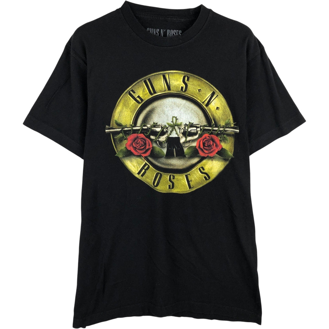 GUNS N' ROSES Guns N' Roses Band T-shirt Band Tee Men's M size cotton black type Vintage Second Hand