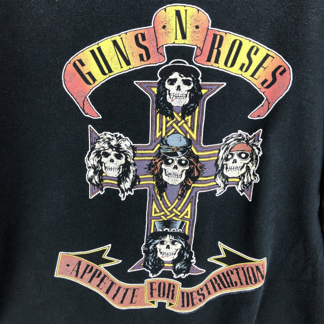 GUNS N' ROSES Guns N' Roses Band T-Shirt Band Tee Men's XL unclear black type Vintage Second Hand