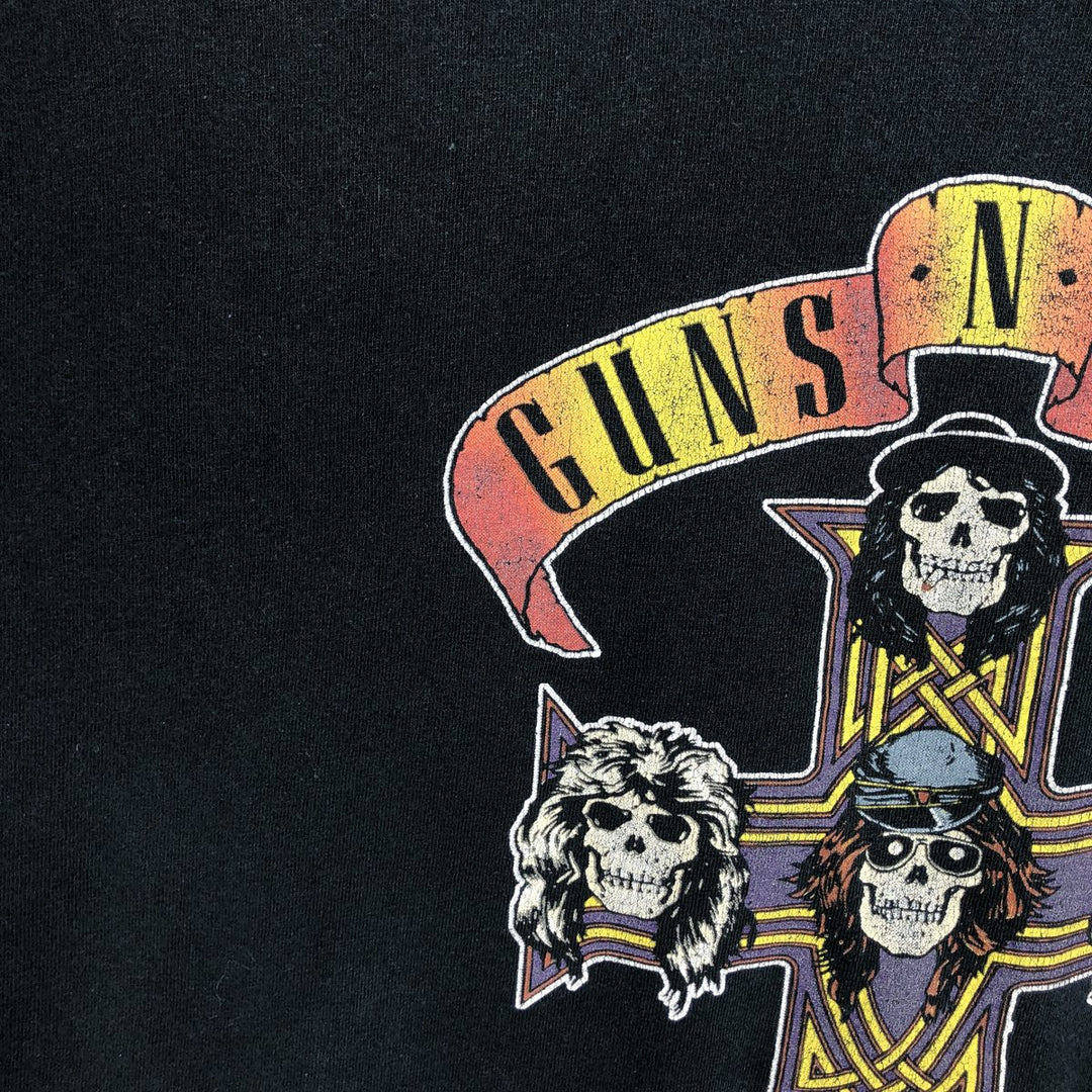 GUNS N' ROSES Guns N' Roses Band T-Shirt Band Tee Men's XL unclear black type Vintage Second Hand