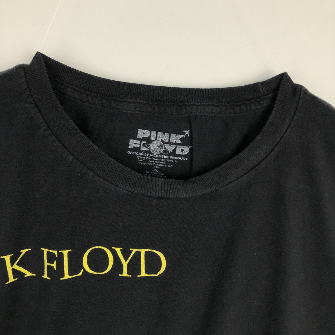 PINK FLOYD Pink Floyd Band T-shirt Band T Men's XL size cotton black type Vintage Second Hand