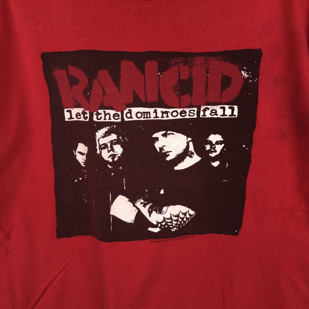 2000'S Tultex Rancid Band T-Shirt, Men's Size XL cotton red type Vintage Second Hand