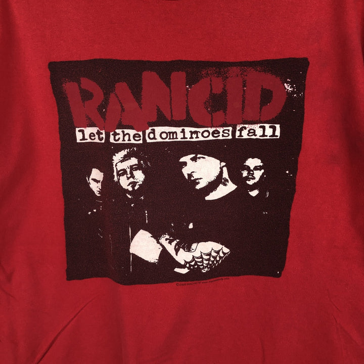 2000'S Tultex Rancid Band T-Shirt, Men's Size XL cotton red type Vintage Second Hand