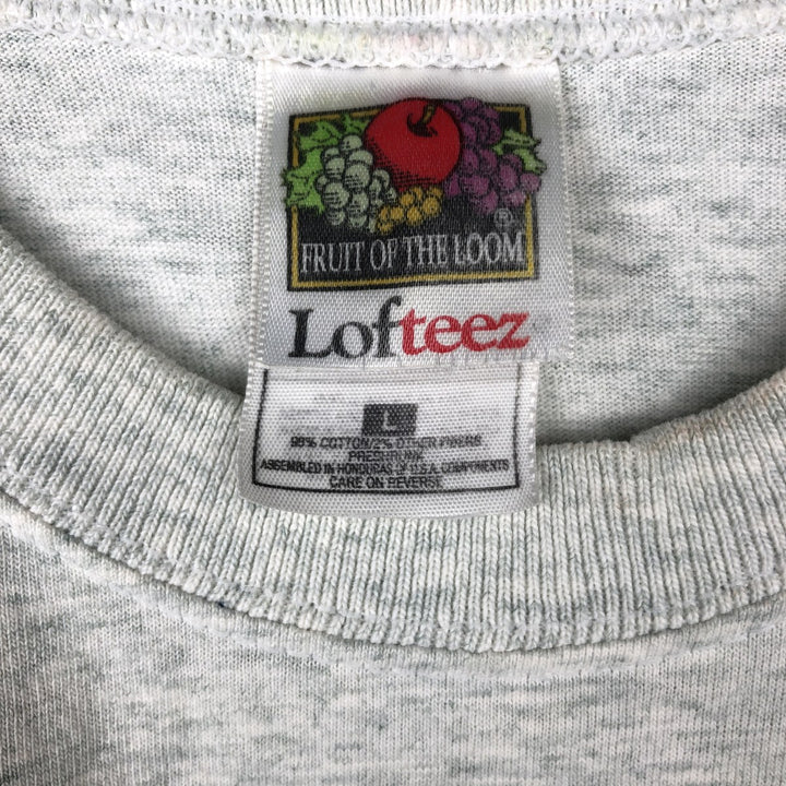 90'S Fruit of the Loom Lofteez Dog Print T-Shirt, Men's Size L (approx.), Vintage cotton white type Vintage Second Hand