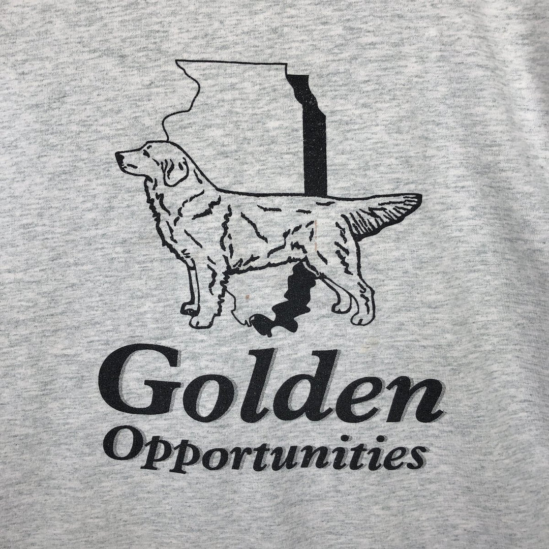 90'S Fruit of the Loom Lofteez Dog Print T-Shirt, Men's Size L (approx.), Vintage cotton white type Vintage Second Hand