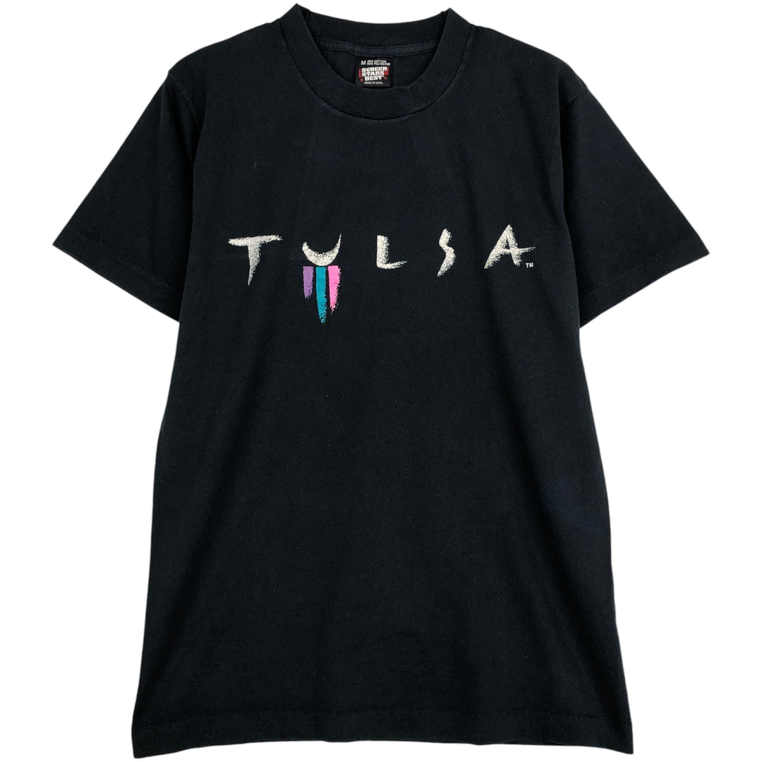 90'S Screen Stars Best Printed T-Shirt, Made in USA, Men's Size Medium, Vintage cotton black type Vintage Second Hand