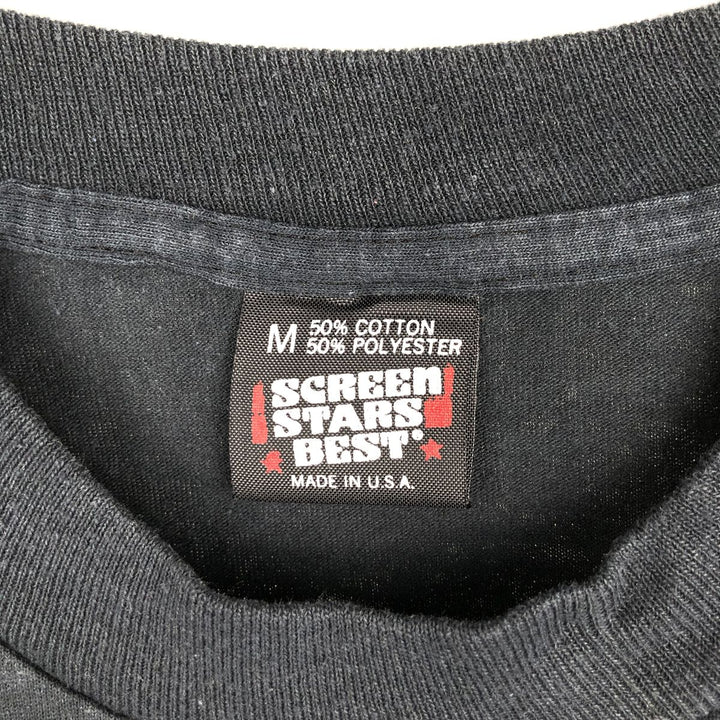 90'S Screen Stars Best Printed T-Shirt, Made in USA, Men's Size Medium, Vintage cotton black type Vintage Second Hand