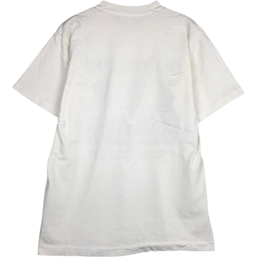 90'S Fruit of the Loom printed T-shirt, made in the USA, men's XL size, vintage cotton white type Vintage Second Hand