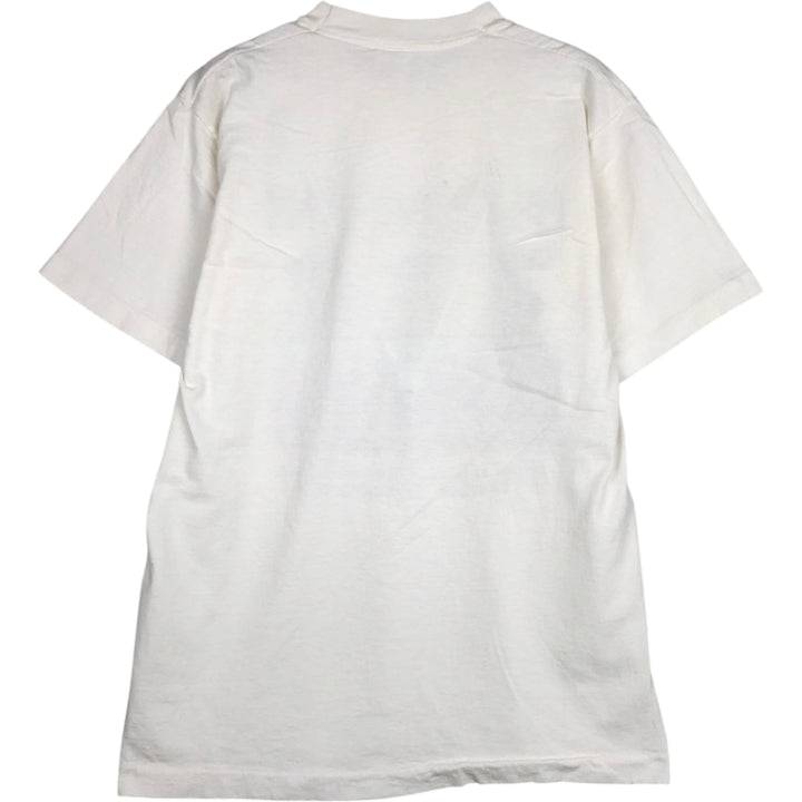 90'S Fruit of the Loom printed T-shirt, made in the USA, men's XL size, vintage cotton white type Vintage Second Hand