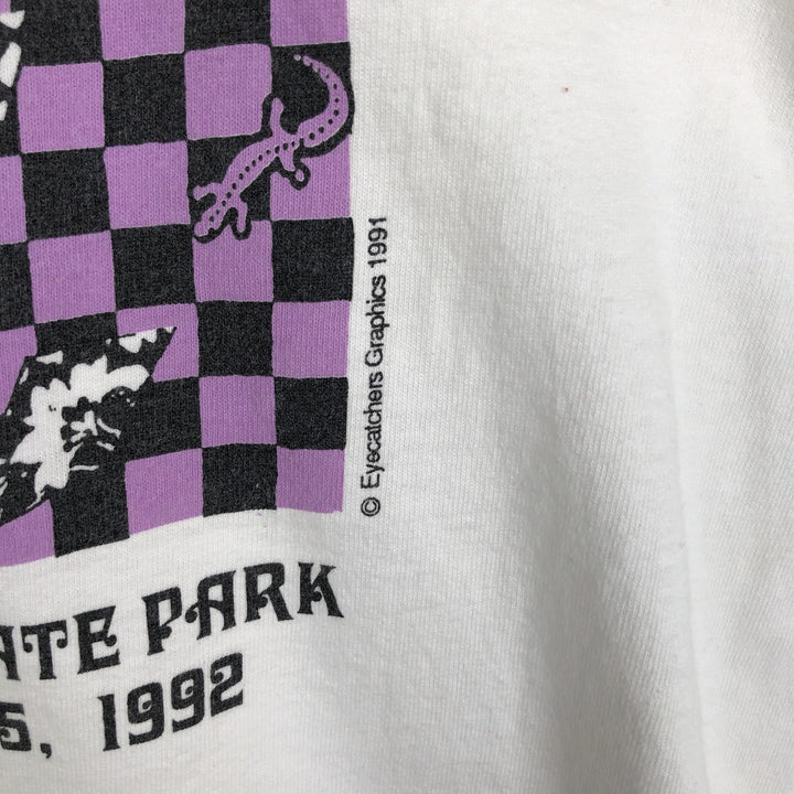 90'S Fruit of the Loom printed T-shirt, made in the USA, men's XL size, vintage cotton white type Vintage Second Hand