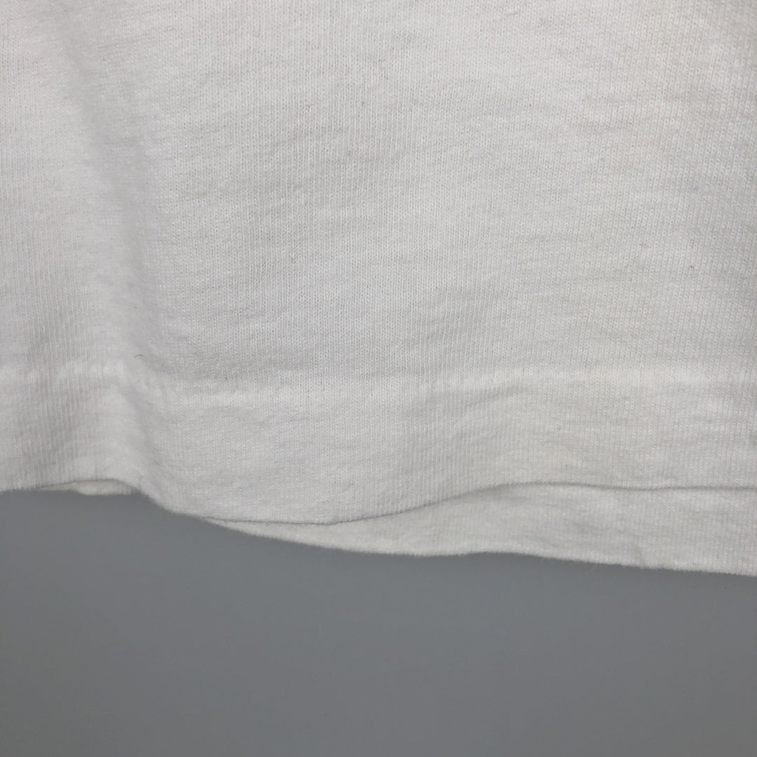 90'S Fruit of the Loom printed T-shirt, made in the USA, men's XL size, vintage cotton white type Vintage Second Hand