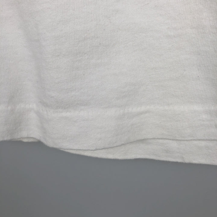 90'S Fruit of the Loom printed T-shirt, made in the USA, men's XL size, vintage cotton white type Vintage Second Hand