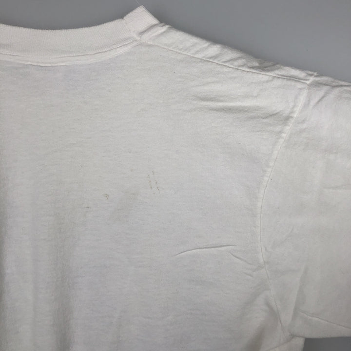 90'S Fruit of the Loom printed T-shirt, made in the USA, men's XL size, vintage cotton white type Vintage Second Hand