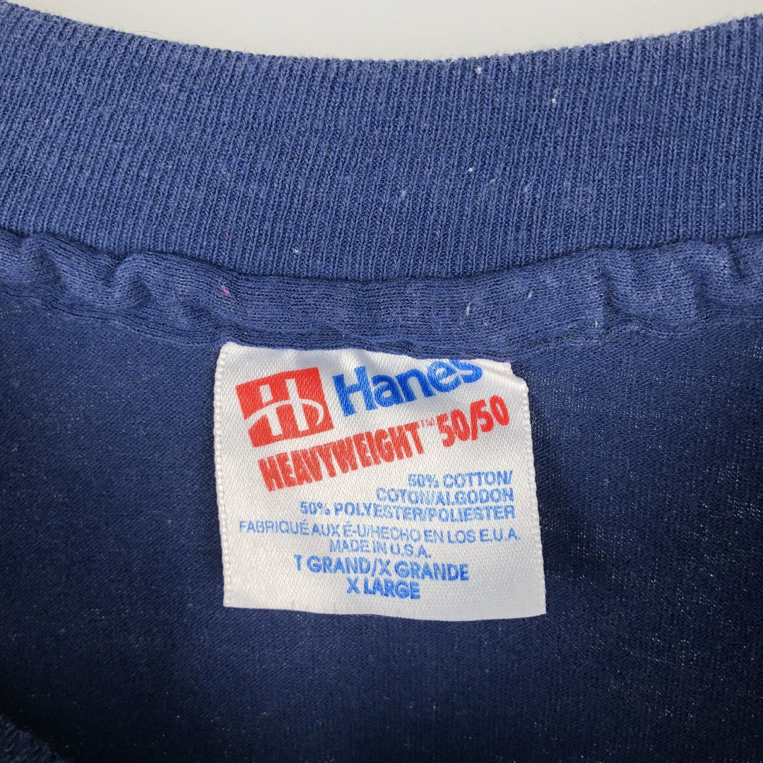90'S Hanes HEAVYWEIGHT 50 cotton navy blue type Vintage Second Hand