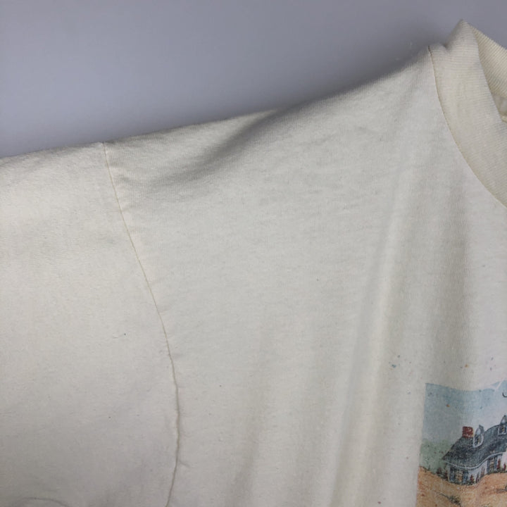 Vintage 90'S Anvil Art T-Shirt, Made in USA, Men's XL cotton yellow type Vintage Second Hand