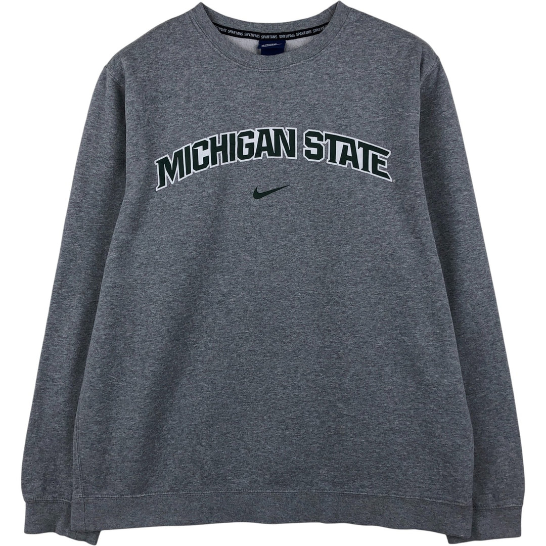 Nike Michigan State University College Sweatshirt, Men's Size Large cotton gray type Vintage Second Hand