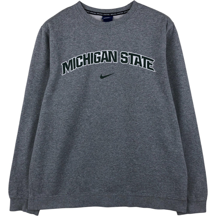 Nike Michigan State University College Sweatshirt, Men's Size Large cotton gray type Vintage Second Hand