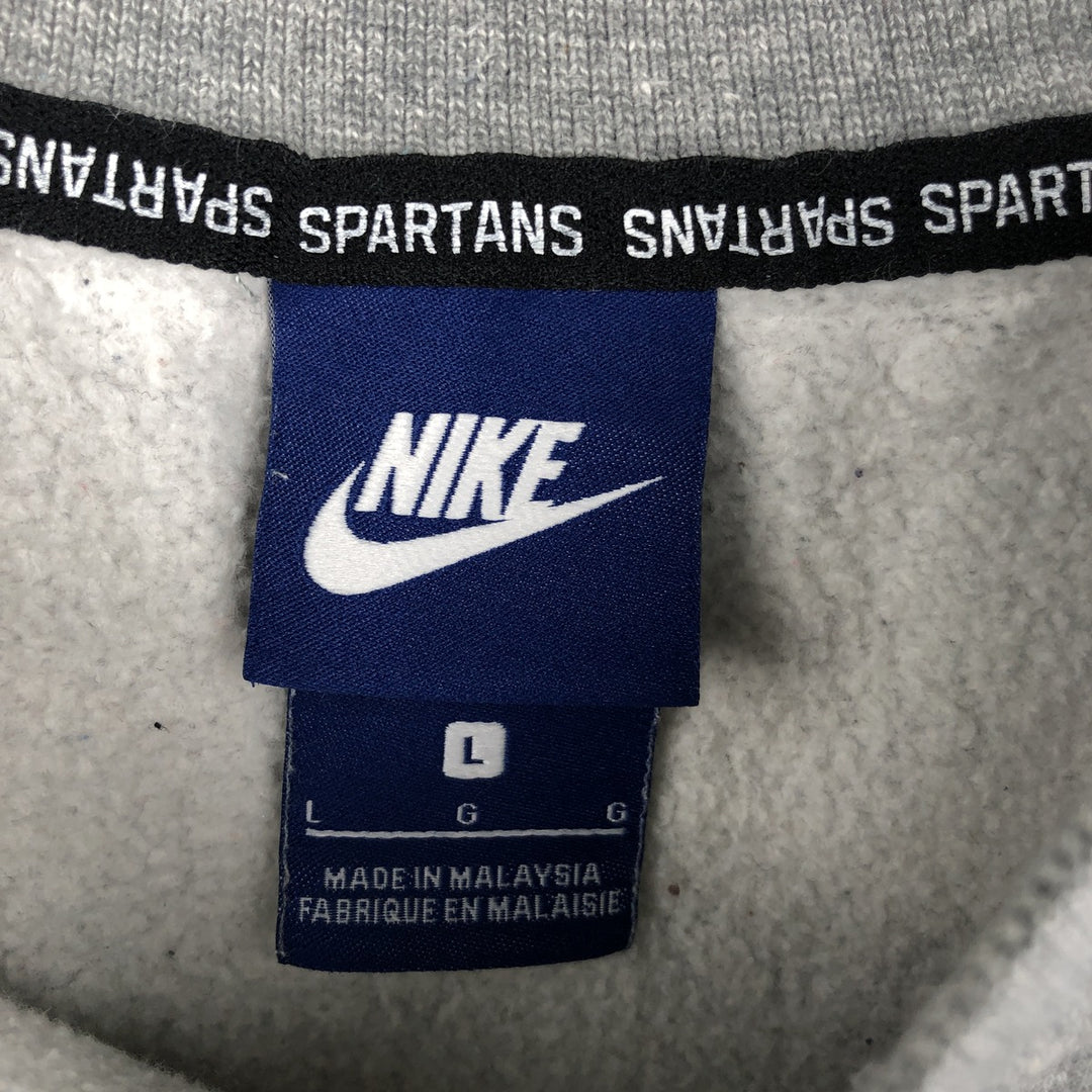 Nike Michigan State University College Sweatshirt, Men's Size Large cotton gray type Vintage Second Hand
