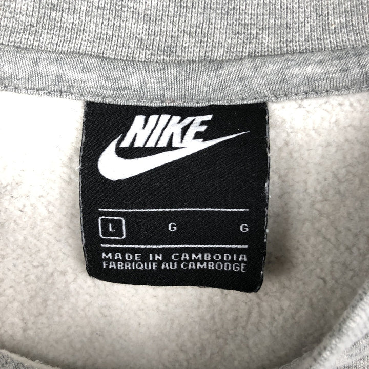 Nike One Point Logo Sweatshirt, Trainer, Men's Size L cotton gray type Vintage Second Hand