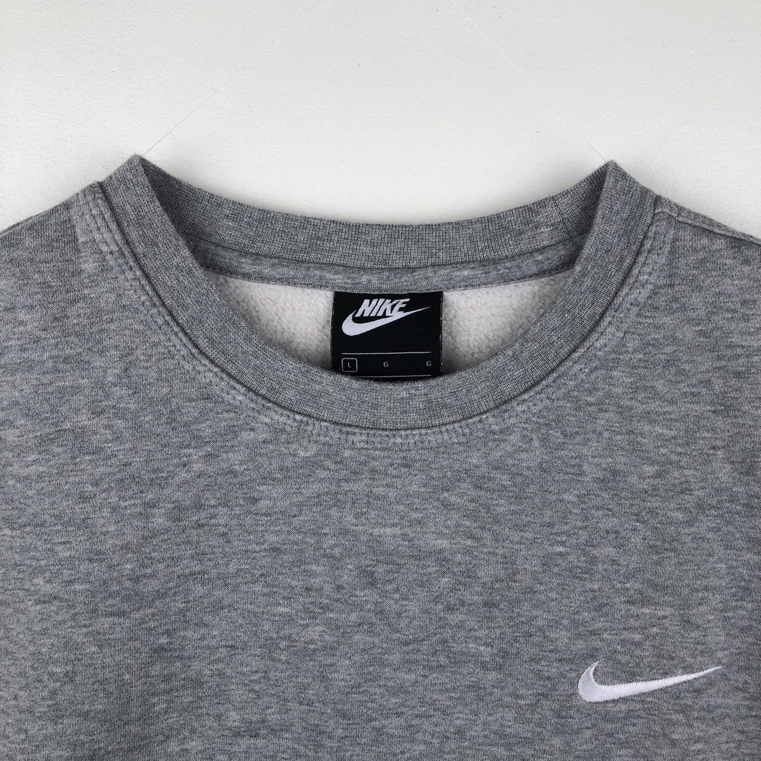 Nike One Point Logo Sweatshirt, Trainer, Men's Size L cotton gray type Vintage Second Hand