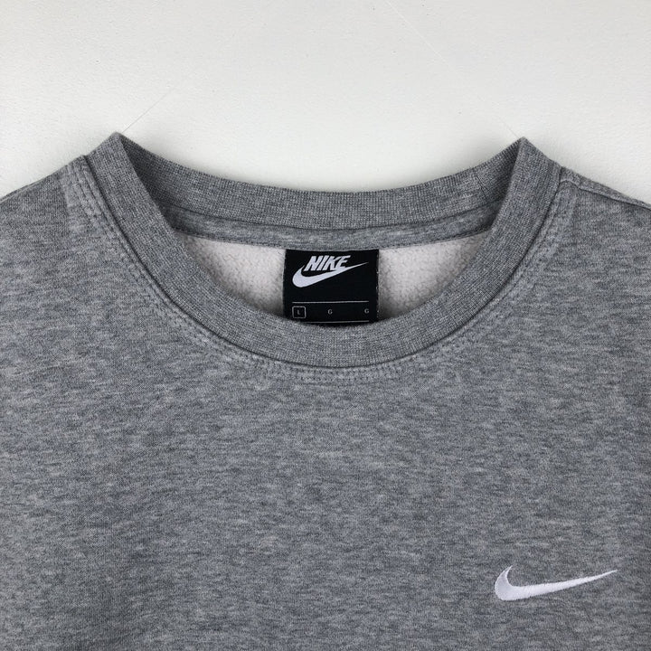 Nike One Point Logo Sweatshirt, Trainer, Men's Size L cotton gray type Vintage Second Hand