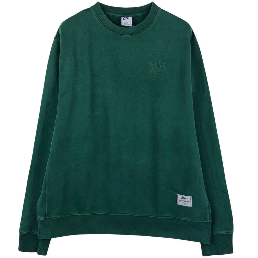 Nike One Point Logo Sweatshirt, Trainer, Men's XL cotton green type Vintage Second Hand
