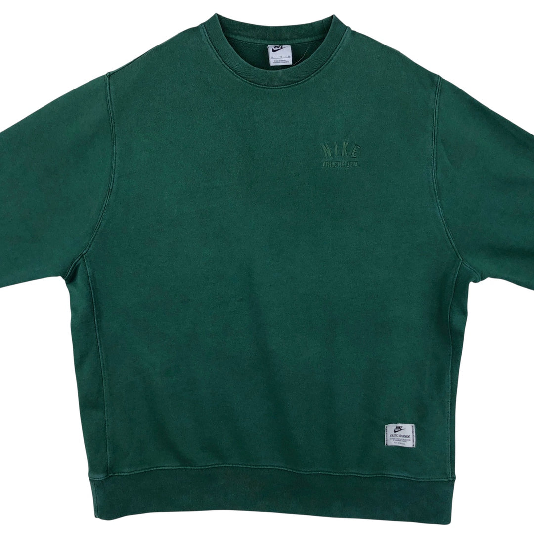 Nike One Point Logo Sweatshirt, Trainer, Men's XL cotton green type Vintage Second Hand
