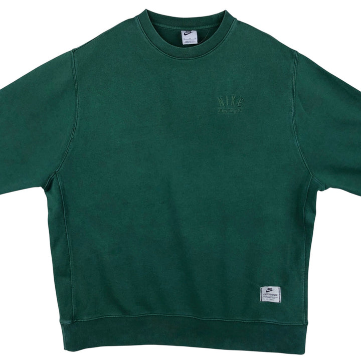 Nike One Point Logo Sweatshirt, Trainer, Men's XL cotton green type Vintage Second Hand