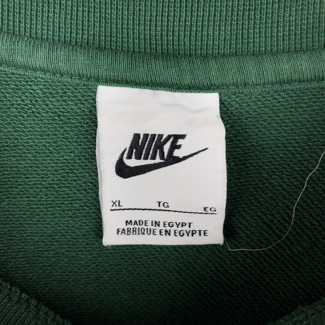 Nike One Point Logo Sweatshirt, Trainer, Men's XL cotton green type Vintage Second Hand