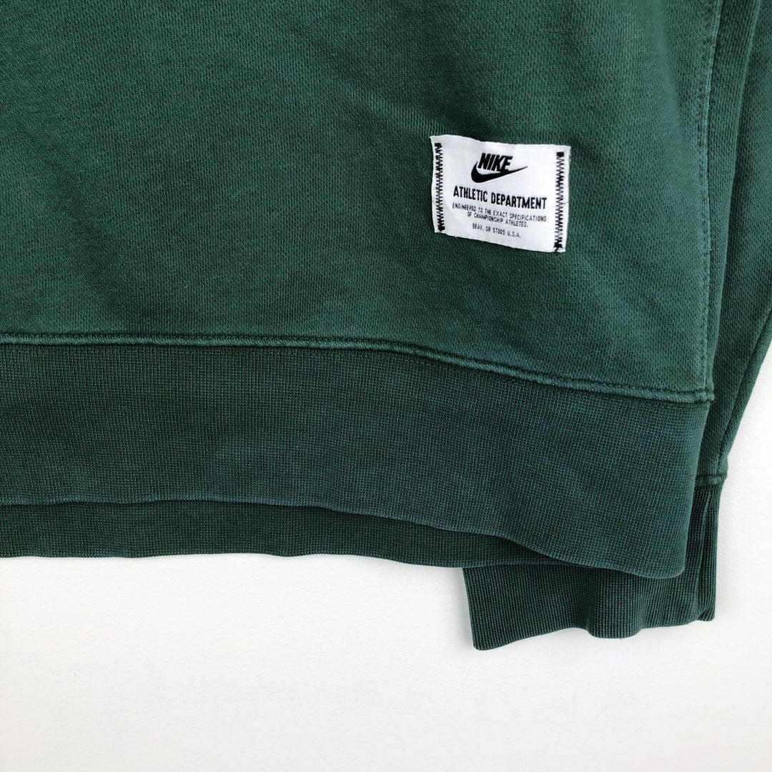 Nike One Point Logo Sweatshirt, Trainer, Men's XL cotton green type Vintage Second Hand