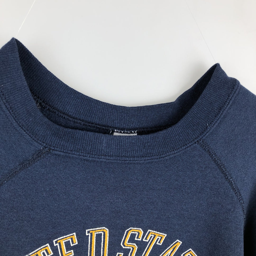 USNA Naval Academy Triple Print College Sweatshirt, Men's, Size XXL unclear navy blue type Vintage Second Hand