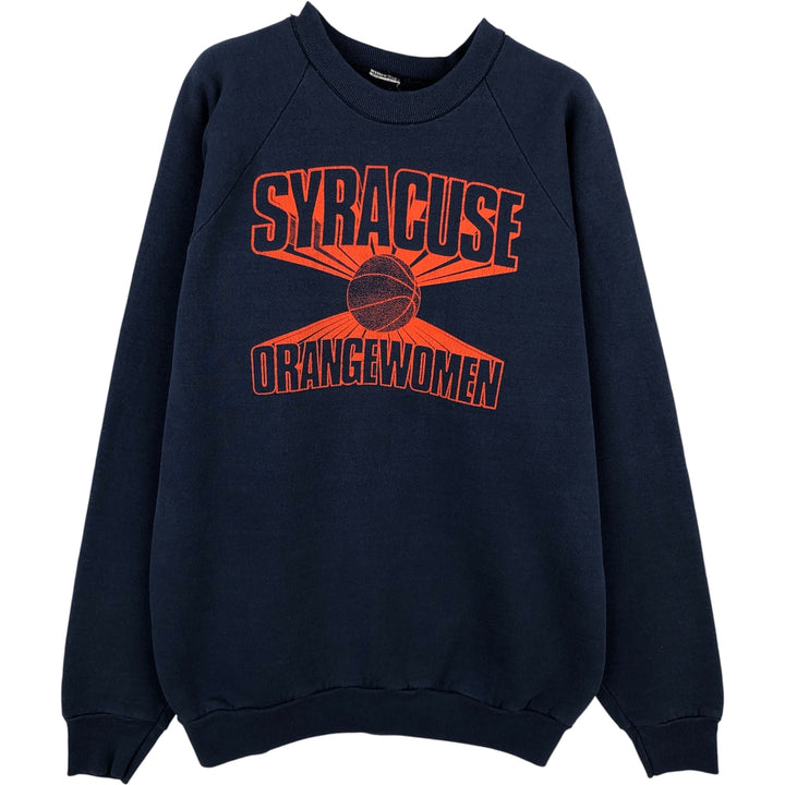 Triple Print College Sweatshirt, Men's Size L unclear navy blue type Vintage Second Hand