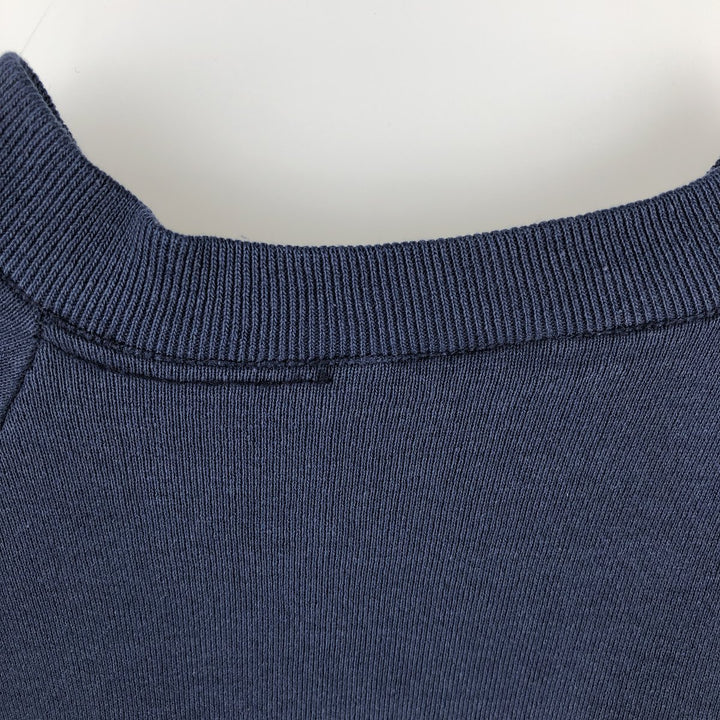Triple Print College Sweatshirt, Men's Size L unclear navy blue type Vintage Second Hand
