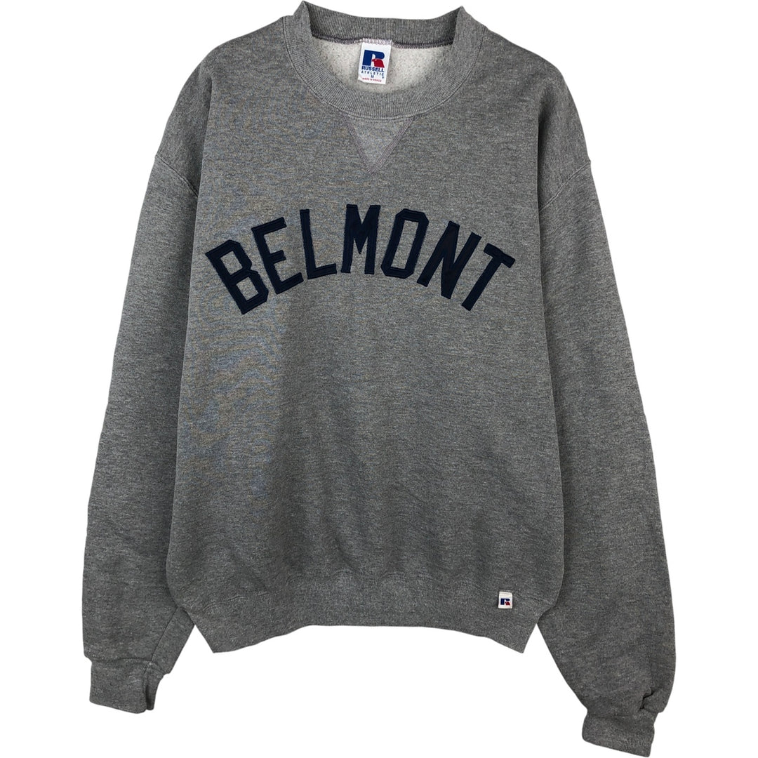 90'S Russell College Sweatshirt, Men's M Size Vintage polyester gray type Vintage Second Hand