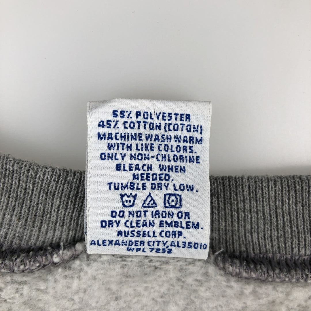 90'S Russell College Sweatshirt, Men's M Size Vintage polyester gray type Vintage Second Hand