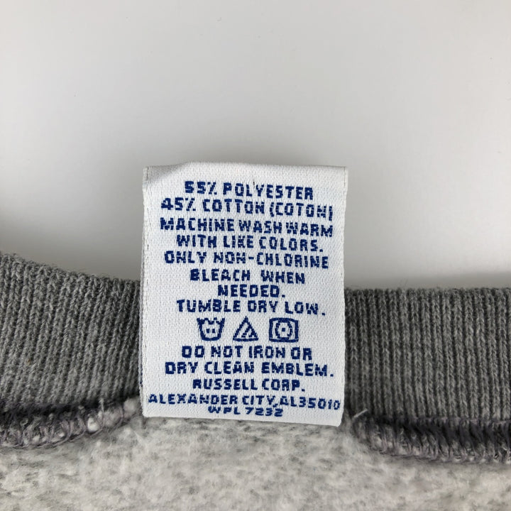 90'S Russell College Sweatshirt, Men's M Size Vintage polyester gray type Vintage Second Hand