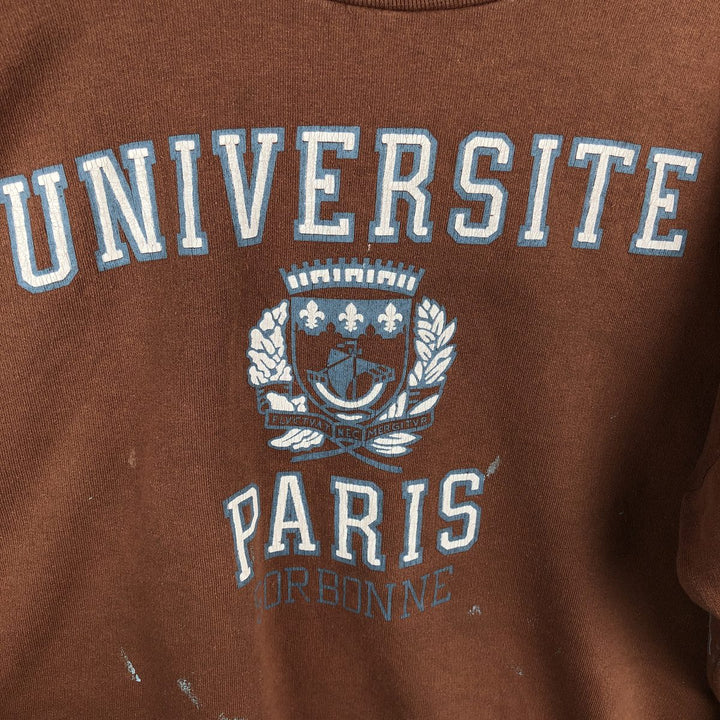 Triple Print College Sweatshirt, Men's XL unclear brown type Vintage Second Hand