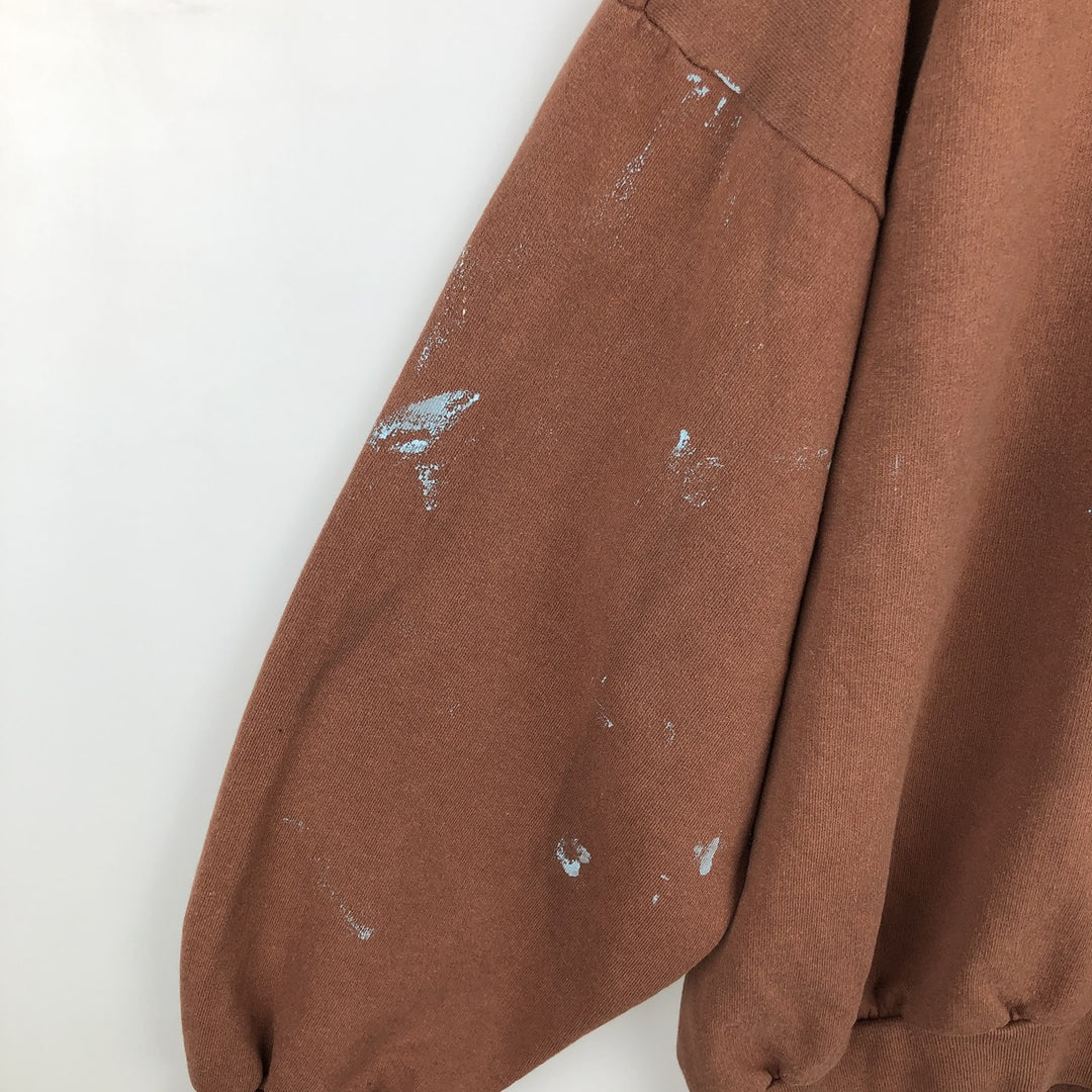 Triple Print College Sweatshirt, Men's XL unclear brown type Vintage Second Hand