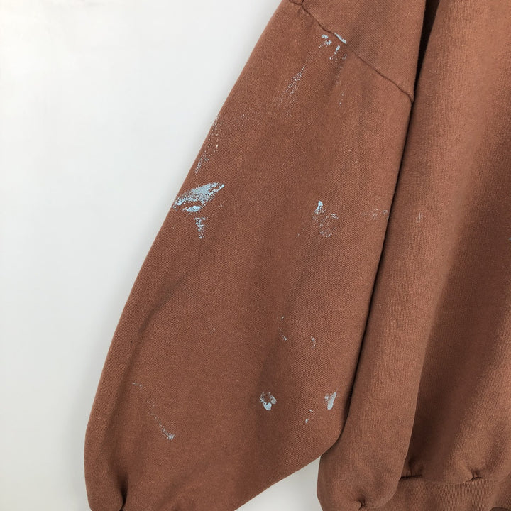 Triple Print College Sweatshirt, Men's XL unclear brown type Vintage Second Hand